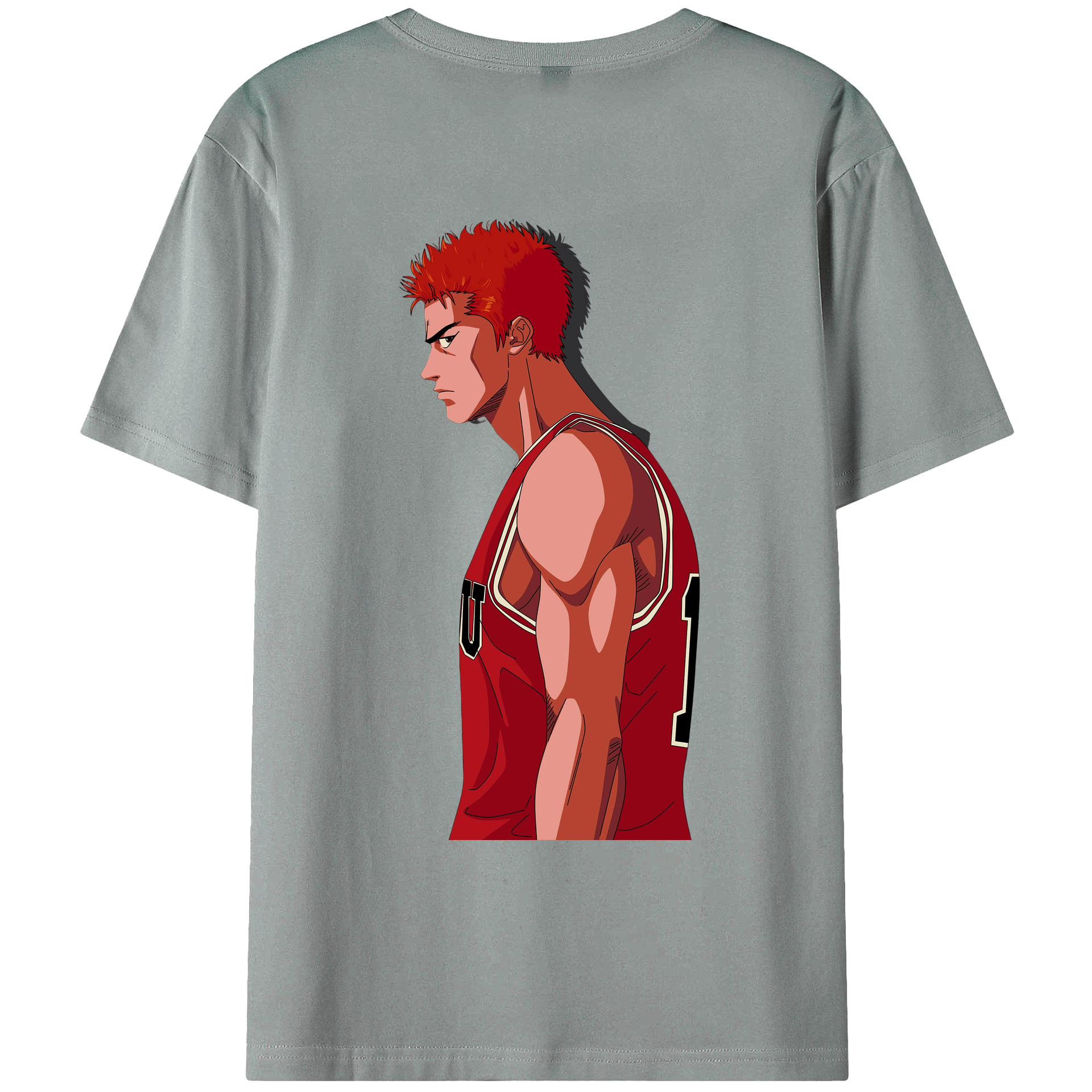 （画像用） SLAM DUNK／スラムダンク 綿100％ メンズ半袖Tシャツ（バックプリント） 通気性